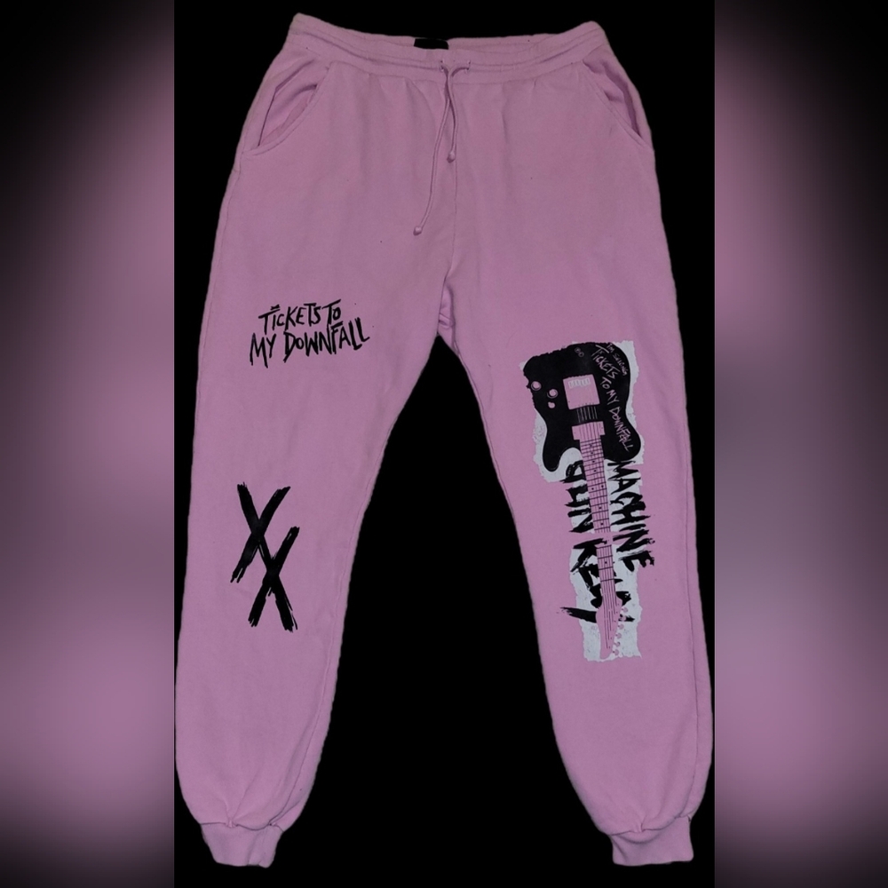 MGK Tickets To My Downfall RARE Pink Sweatpants Size XL